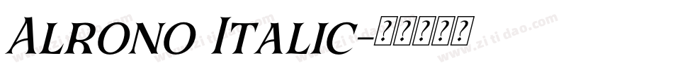 Alrono Italic字体转换